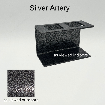 STĀV Workshop Set two-slot metal display rack in Silver Artery finish